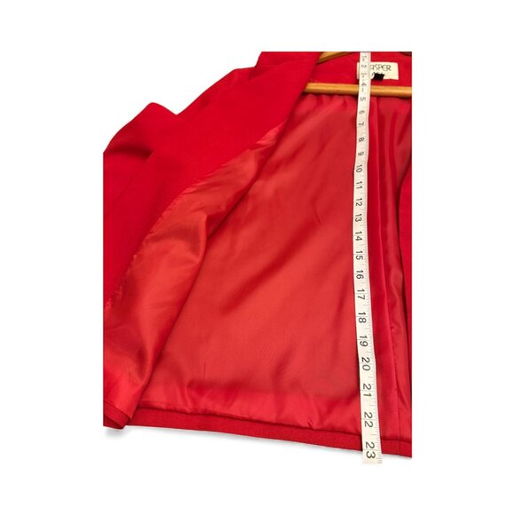 Kasper A.S.L. Vibrant Red Blazer Jacket Size 14 - Picture 7 of 7